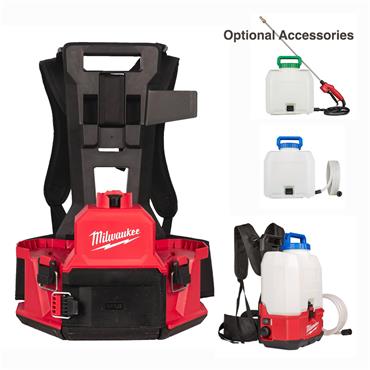 Milwaukee 15lt Backpack Fluid Pump Sprayer - Body Only - With Listed Accessories - M18BPFPH-0