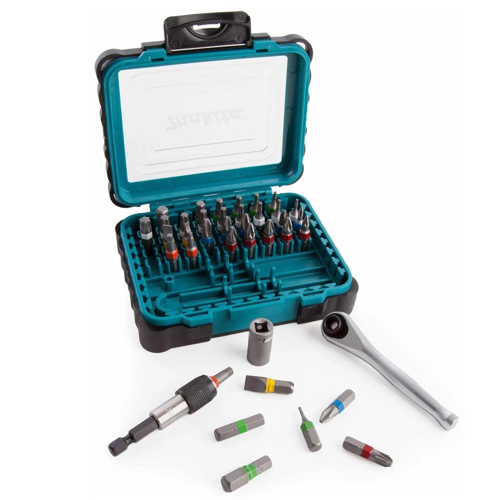 Makita P-79158 - 39pc Ratchet & QCC Bit Set | Powertool.ie | Ireland