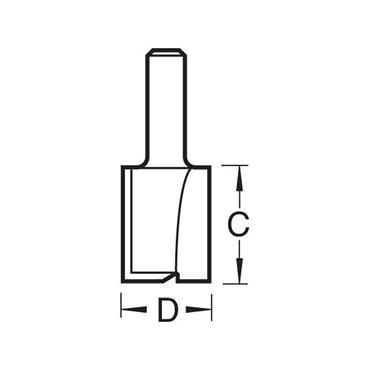 Trend P-C021X1_2TC - Two Flute Cutter - 12.7mm - 2TC/4TC -