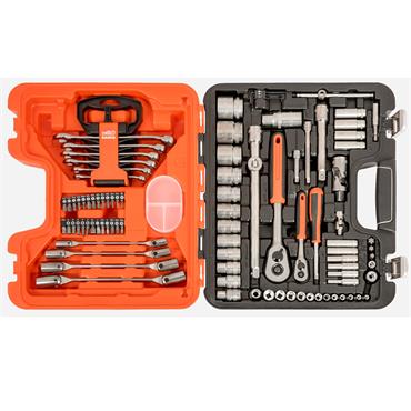 Bacho S910 - 1/4 & 1/2in Drive Socket & Spanner Set - 92pcs