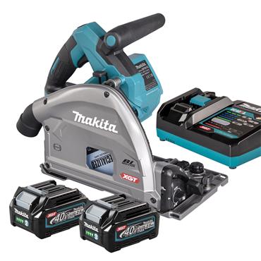 Makita SP001G202 - 40v XGT Plunge Cut Circular Saw - 2 x Batteries & Charger