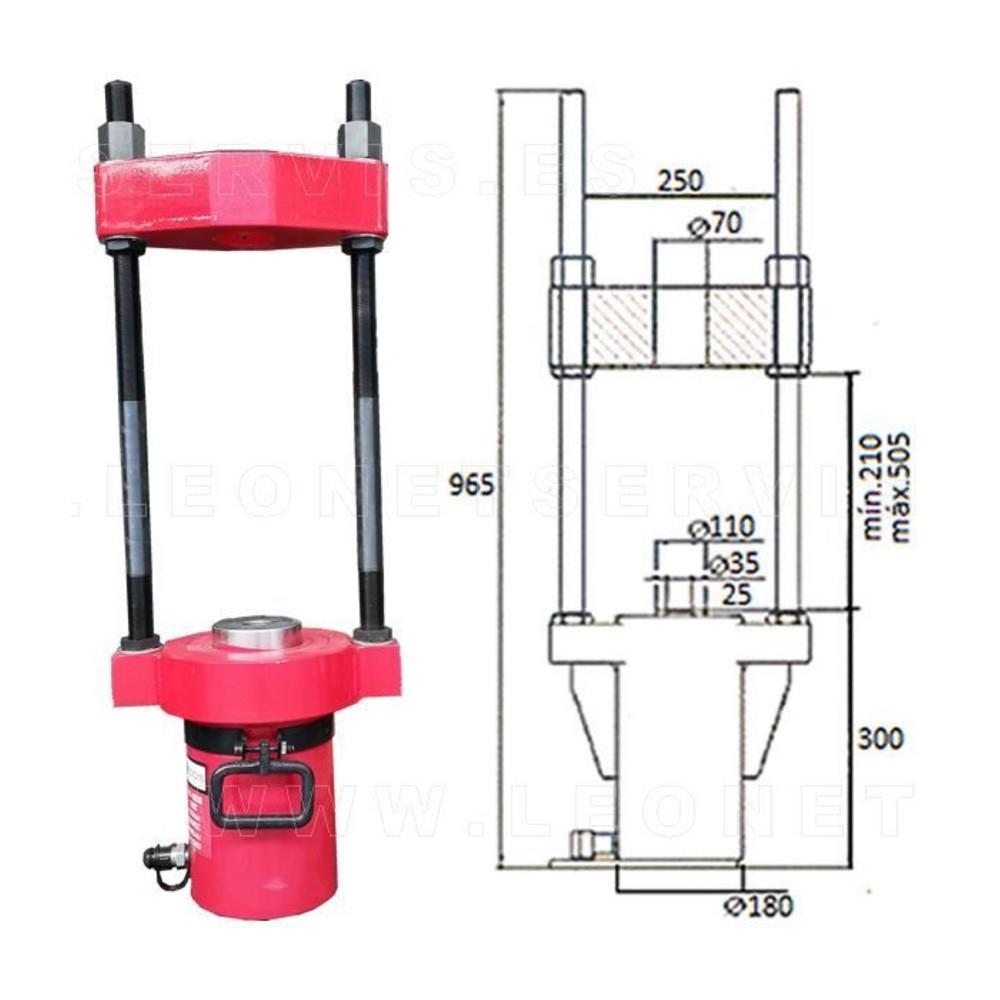 Rotatable 100 Ton King Pin Press 31415147 Air Impact