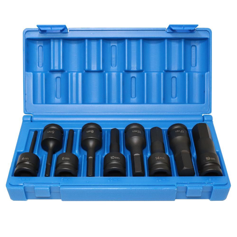 1/2" Drive 9 Piece Allen Impact Socket Set Air Impact