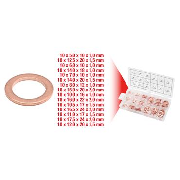 Copper washers assortment 970.0040