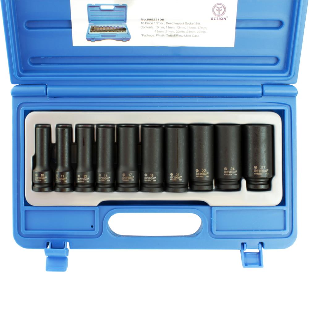 1/2" DRIVE LONG REACH IMPACT SOCKET SET Air Impact