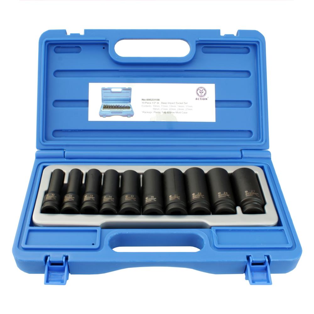 1/2" DRIVE LONG REACH IMPACT SOCKET SET Air Impact