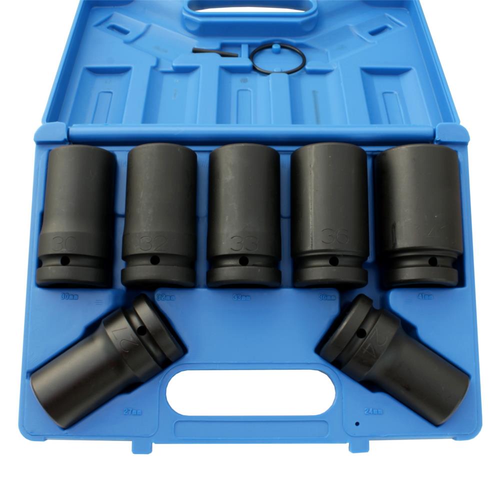 1" DRIVE 7 PIECE LONG REACH IMPACT SOCKET SET Air Impact