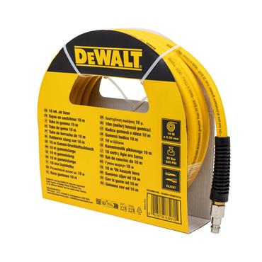DEWALT 10M Pvc Air Hose With 1/4" Quick Release Couplers - DXCMH10E