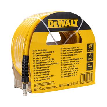DEWALT 20M Pvc Air Hose With 1/4" Quick Release Couplers - DXCMH20E