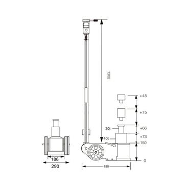 SNIT 40TON  AIR JACK S40-2EL
