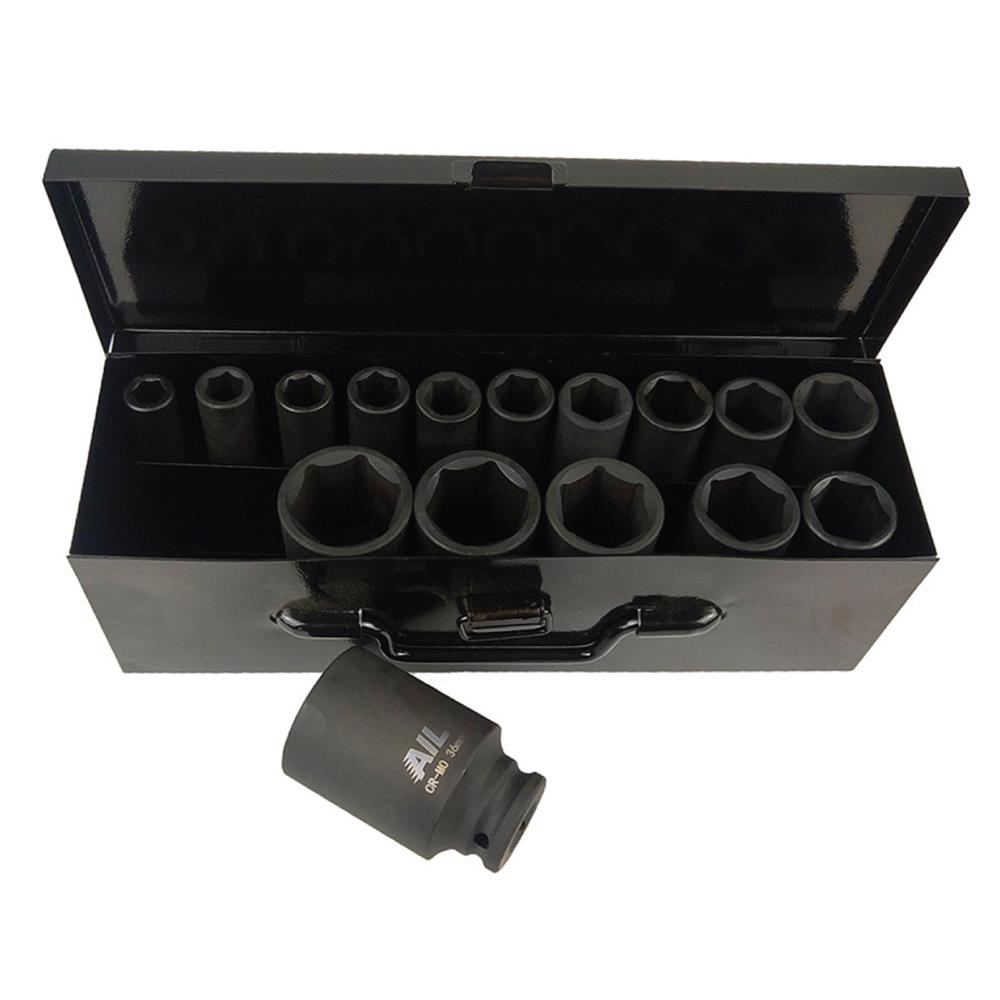 1/2" Drive 16pcs Long Reach Impact Socket Set TPLG019 Air Impact