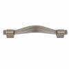 PEWTER REEDED KITCHEN DOOR HANDLE 128MM