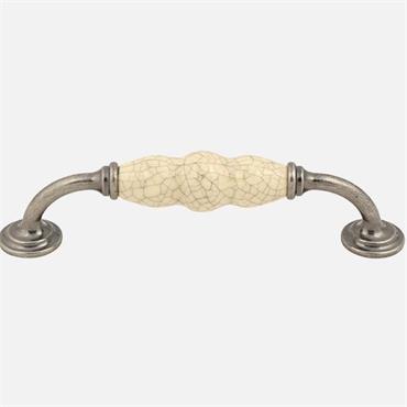 WINCHESTER 128 CREAM/PEWTER CABINET HANDLE
