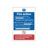 CENTURION INDICATING SIGN FIRE PROCEDURE 200X300MM