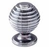 BEEHIVE KNOB POLISHED CHROME 35MM