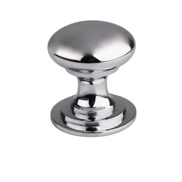 VICTORIAN STYLE POLISHED CHROME KNOB 32MM
