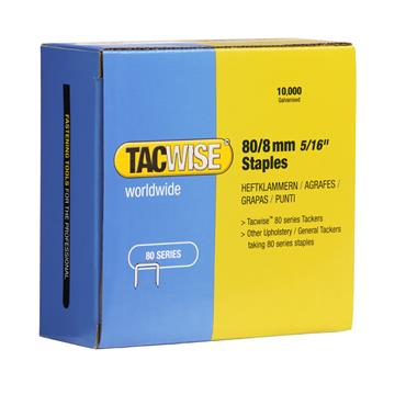 Tacwise Staples  80/8 8mm Box 10000
