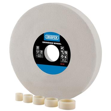 DRAPER GRINDING WHEEL 200X25MM GRIT 80 WHITE