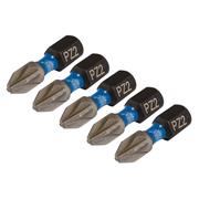 DRAPER PZ2 25MM IMPACT SCREWDRIVER BIT PK5