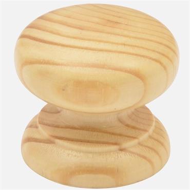WOODEN KNOB PINE LACQUERED 45MM
