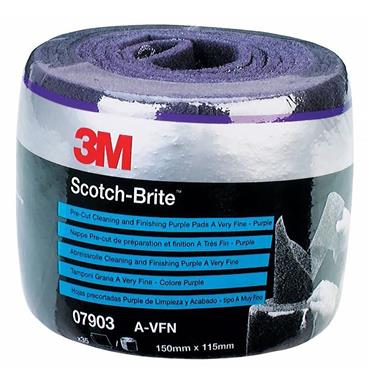 3M SCOTCHBRITE PURPLE 35-PADS 150X115MM 360GRIT