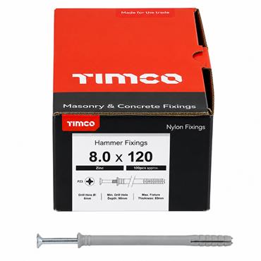 Timco Hammer In Fixing M8x120