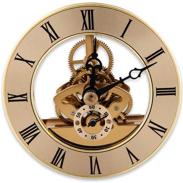 SKELETON CLOCK GOLD 86MM