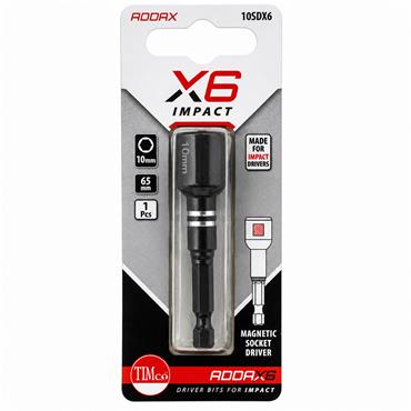 TIMCO 10SDX6 Impact Magnetic Socket Driver 10mm ? 65mm