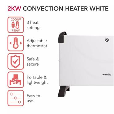 WARMLITE CONVECTOR HEATER 2KW WL41001N