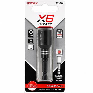 TIMCO 13SDX6 Impact Magnetic Socket Driver 13mm ? 65mm