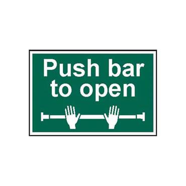 CENTURION SIGN PUSH BAR TO OPEN 300MM X 200MM