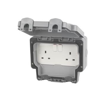 POWERMASTER 2 GANG OUTDOOR SOCKET 13A