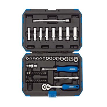DRAPER SOCKET SET (47 PCE) 1/4" DR