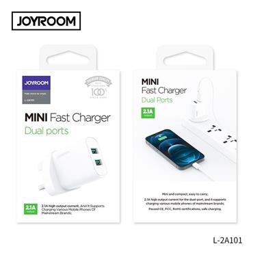 JOYROOM FAST CHARGER PLUG TOP 2 X USB PORTS