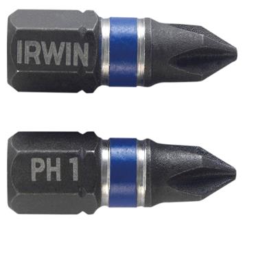 IRWIN IMPACT SCREWDRIVER BITS PH1 2PC