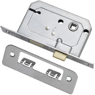 BASTA MORTICE LOCK 65MM CHROME 21/2"