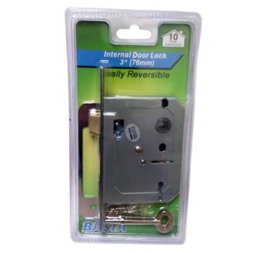BASTA MORTICE LOCK 75MM CHROME 3"