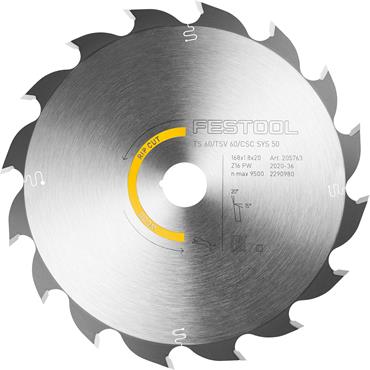 FESTOOL SAW BLADE 168MMx1.8x20MM PW16 WOOD RIP CUT