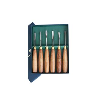 CROWN WOODCARVING SET 6PC ASH HANDLES