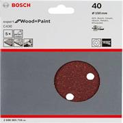 BOSCH SANDING DISCS 125MM P40 (PK 5)