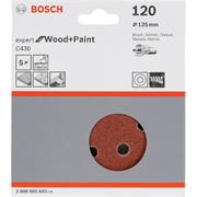 BOSCH SANDING DISCS 125MM P120 (PK 5)