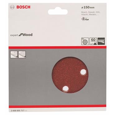 BOSCH SANDING DISCS VELCRO 150MM P60 (PK 5)