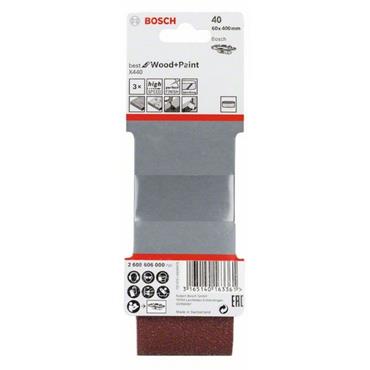 BOSCH SANDING BELTS 60x400MM P40 (PK 3)