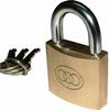 TRI-CIRCLE PADLOCK 50MM BRASS KEYED ALIKE