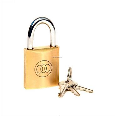 Tri Circle Padlock 65mm Brass