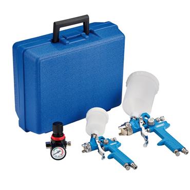 DRAPER HVLP SPRAY GUN KIT 2 PIECE 0.8 + 1.4MM