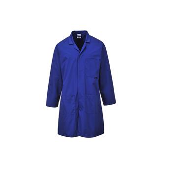 PORTWEST SHOP COAT BLUE MEDIUM