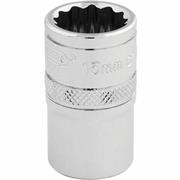 SOCKET 1/2"DR BI-HEX 15MM