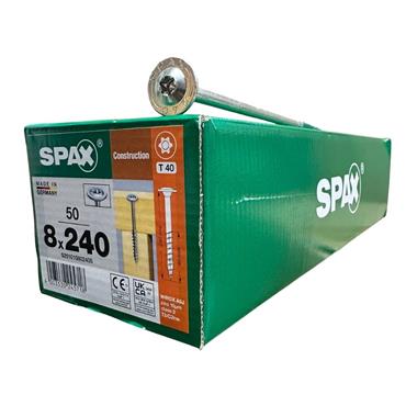 Spax Washer Head Tx40 Wirox 8 X 240mm (50)