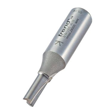 Trend 3/2X1/2TC Two-Flute Straight Router Cutter ? 6mm Diameter 16mm Cut 1/2" Shank